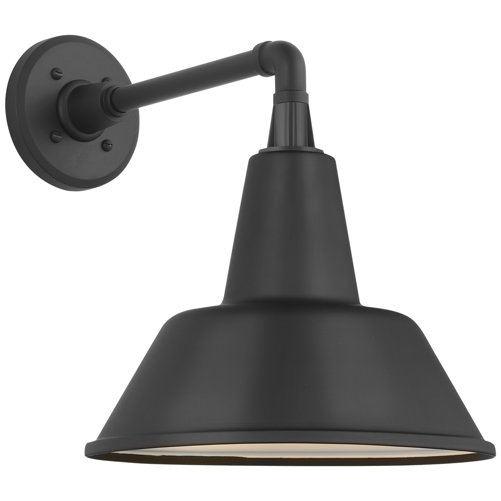 Academy 11" Mack Barn Light | Matte Black | 12.5 | 12.5" Matte Black Bowers Shade