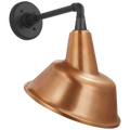 Academy 11" Mack Barn Light | Matte Black | 12.5 | 12.5" Soft Copper Tilted Bowers Shade