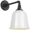 Academy 11" Mack Barn Light | Matte Black | 8 | 8" White Rockhouse Shade