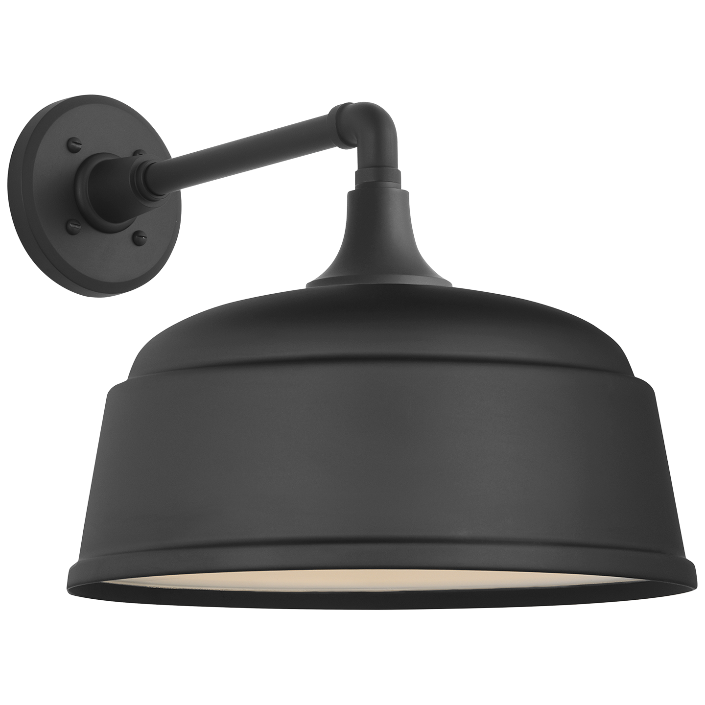 Academy 11" Mack Barn Light | Matte Black | 12.5 | 12.5" Matte Black Rockhouse Shade