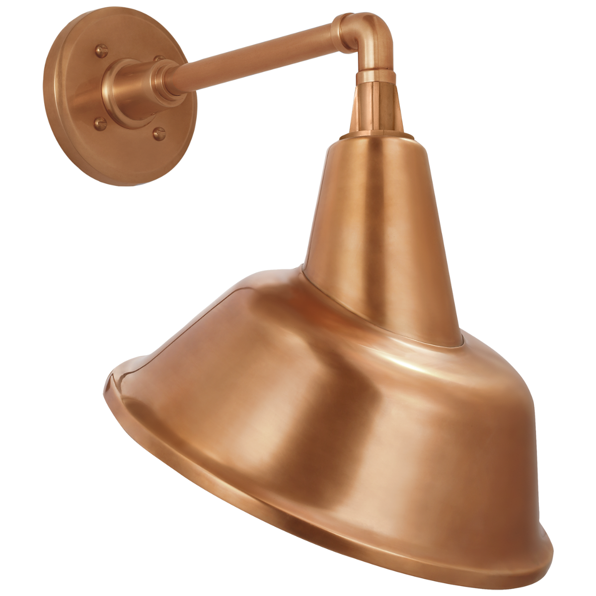 Academy 11" Mack Barn Light | Soft Copper | 12.5 | 12.5" Soft Copper Tilted Bowers Shade