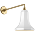 Academy 17.5" Mack Barn Light | Hand-Rubbed Antique Brass | 9.25 | 9.25" White Savannah Shade