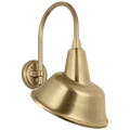 Academy 11" Arched Mack Barn Light | Hand-Rubbed Antique Brass | 12.5 | 12.5" Hand-Rubbed Antique Brass Tilted Bowers Shade