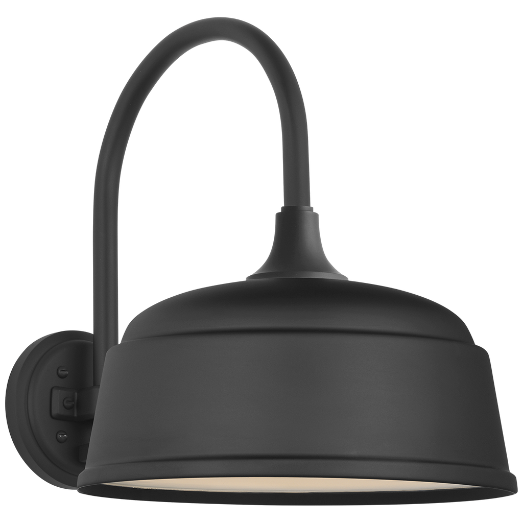 Academy 11" Arched Mack Barn Light | Matte Black | 12.5 | 12.5" Matte Black Rockhouse Shade