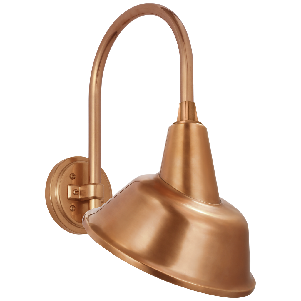 Academy 11" Arched Mack Barn Light | Soft Copper | 12.5 | 12.5" Soft Copper Tilted Bowers Shade