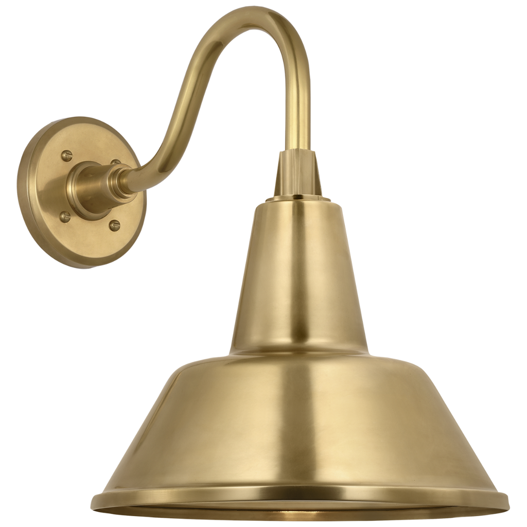 Academy 11" Flynn Barn Light | Hand-Rubbed Antique Brass | 12.5 | 12.5" Hand-Rubbed Antique Brass Bowers Shade
