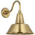 Academy 11" Flynn Barn Light | Hand-Rubbed Antique Brass | 12.5 | 12.5" Hand-Rubbed Antique Brass Bowers Shade