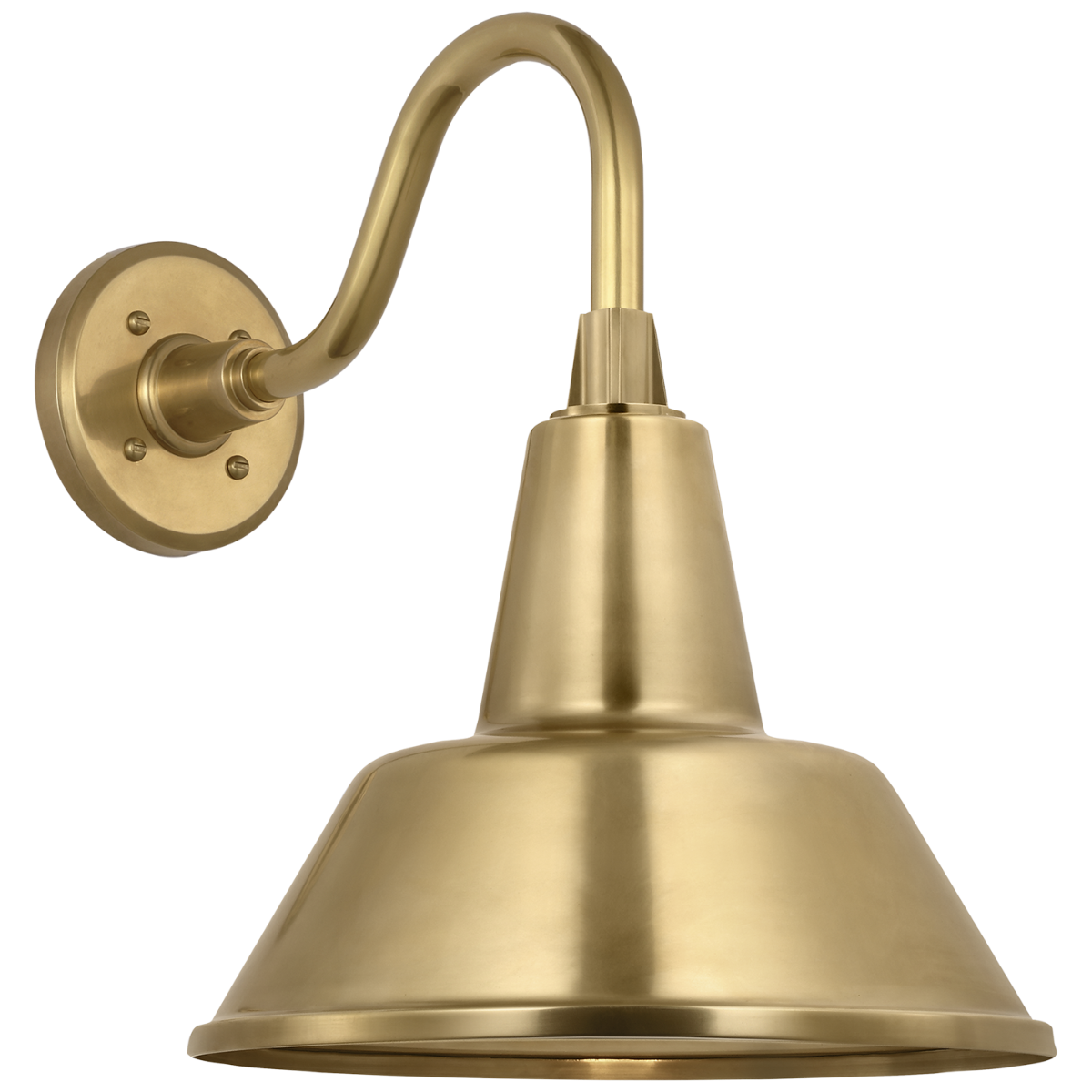 Academy 11" Flynn Barn Light | Hand-Rubbed Antique Brass | 12.5 | 12.5" Hand-Rubbed Antique Brass Bowers Shade