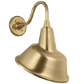 Academy 11" Flynn Barn Light | Hand-Rubbed Antique Brass | 12.5 | 12.5" Hand-Rubbed Antique Brass Tilted Bowers Shade