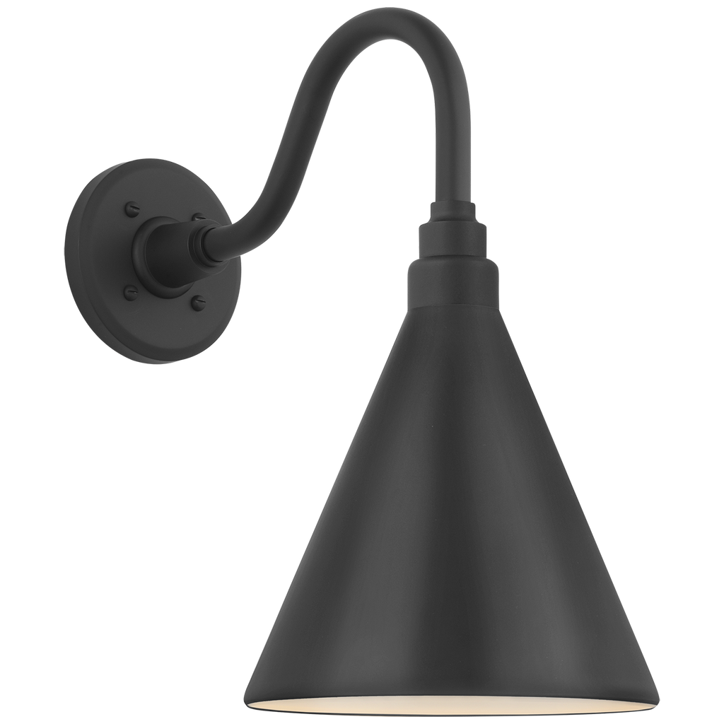 Academy 11" Flynn Barn Light | Matte Black | 9 | 9" Matte Black Conical Savannah Shade