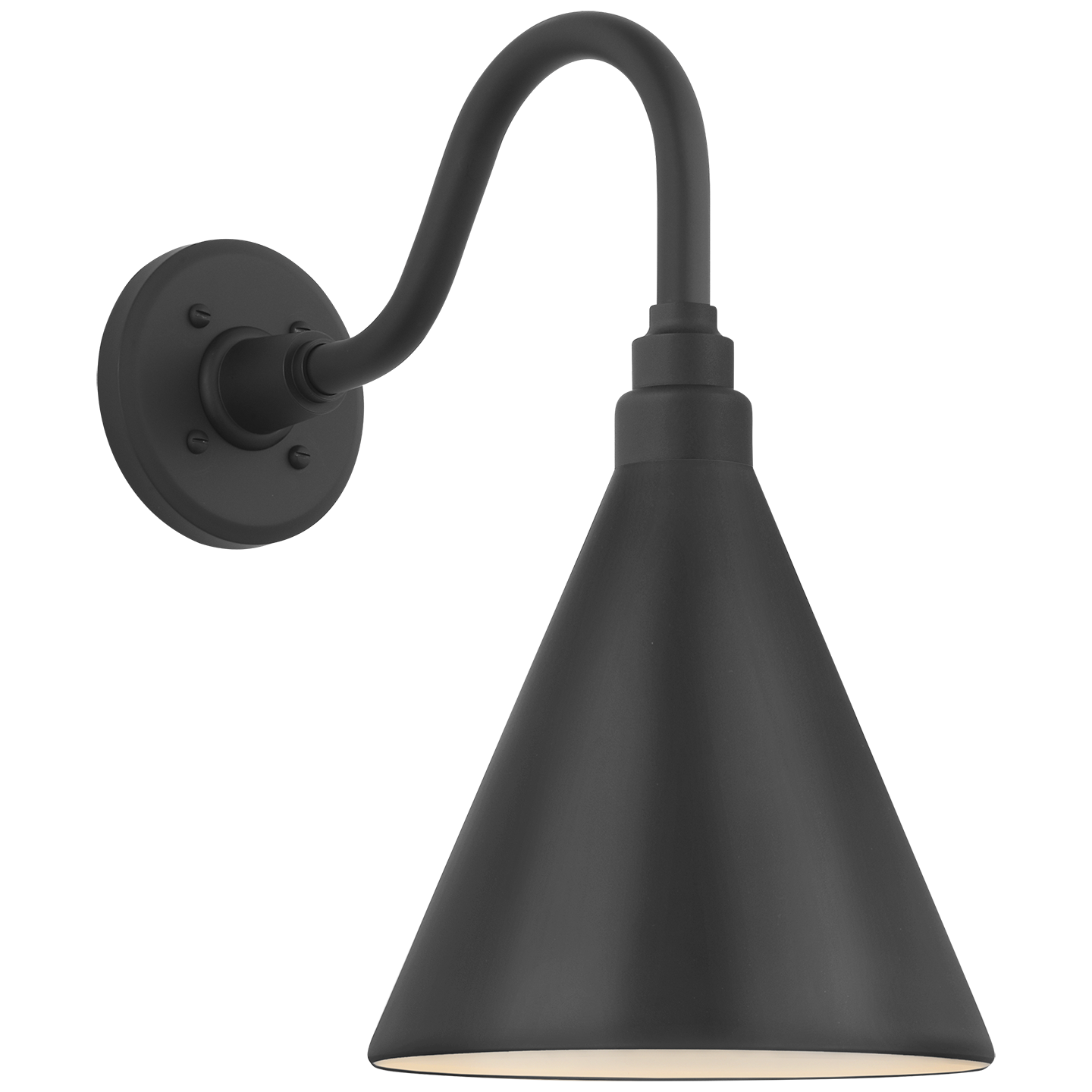 Academy 11" Flynn Barn Light | Matte Black | 9 | 9" Matte Black Conical Savannah Shade