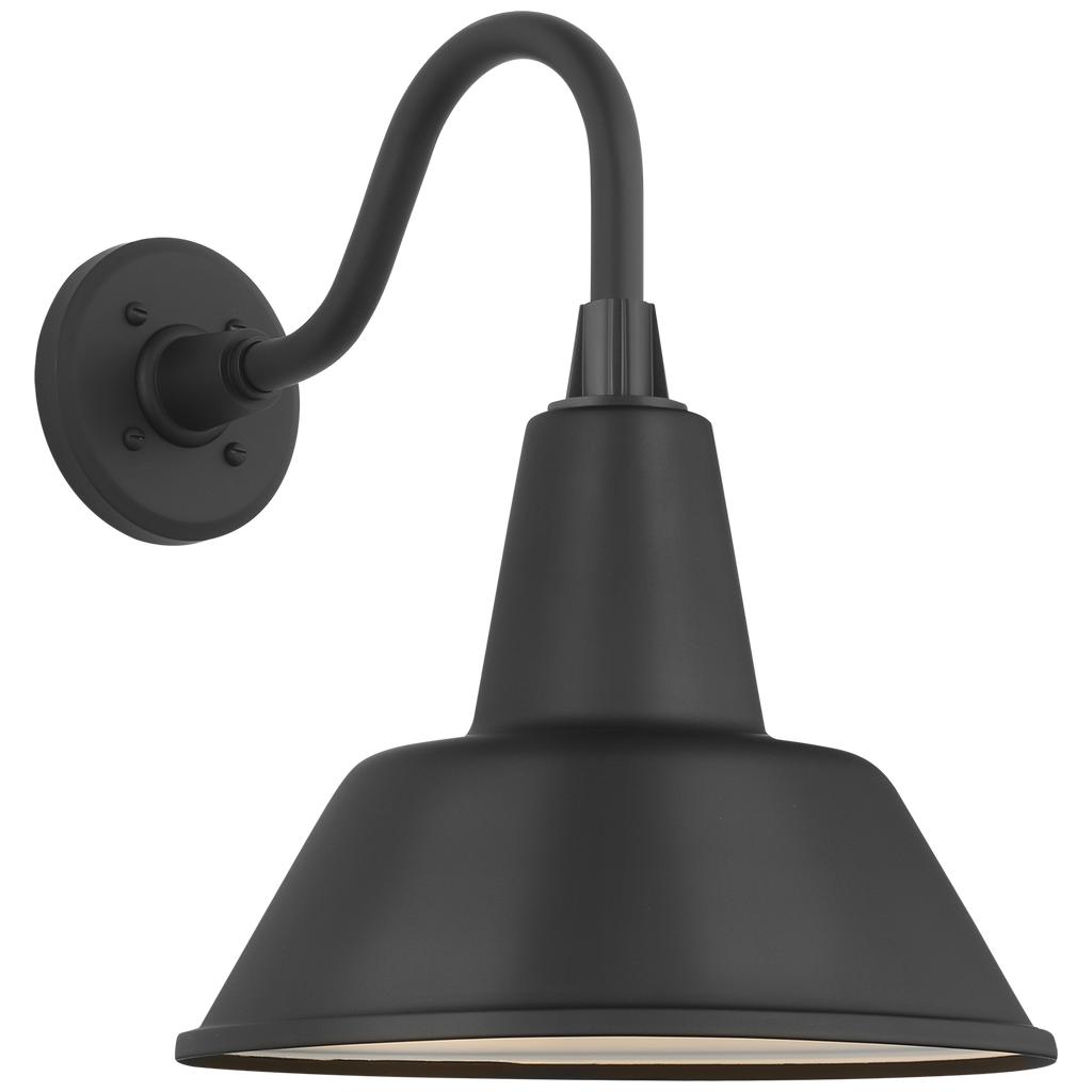 Academy 11" Flynn Barn Light | Matte Black | 12.5 | 12.5" Matte Black Bowers Shade