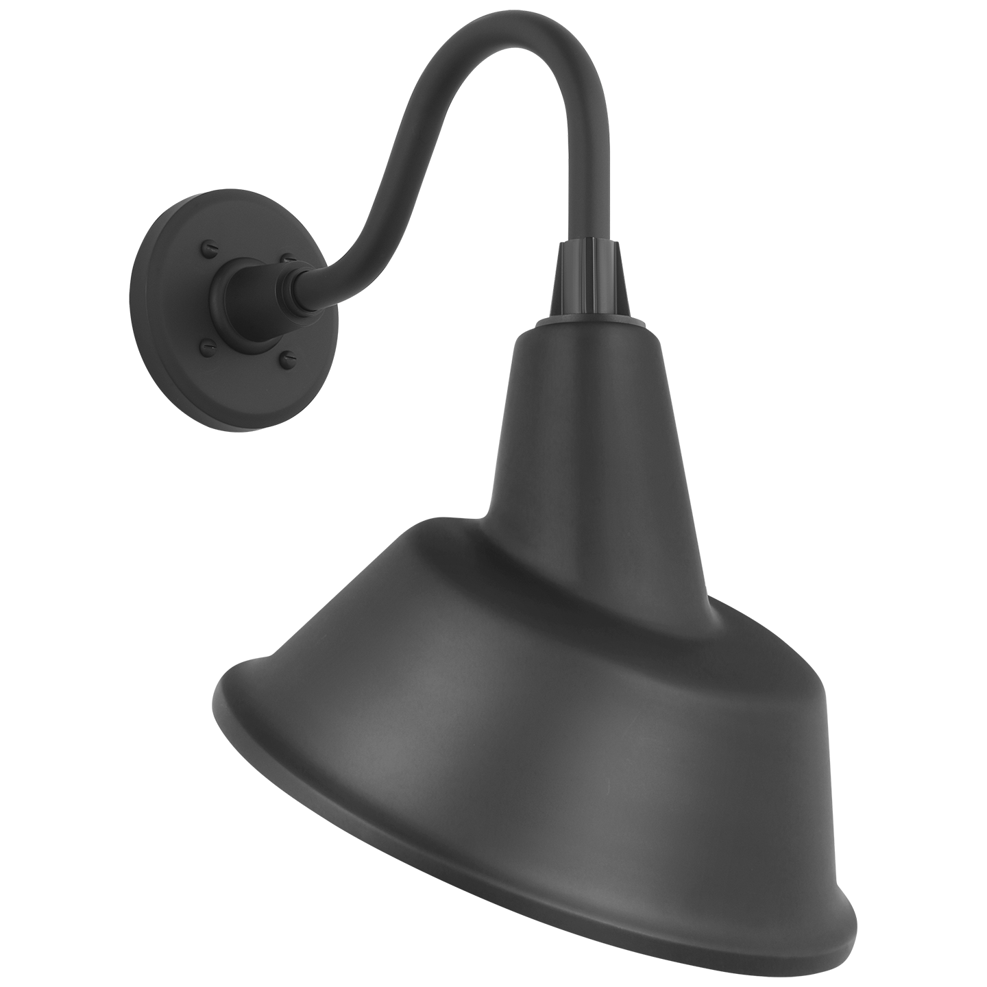 Academy 11" Flynn Barn Light | Matte Black | 12.5 | 12.5" Matte Black Tilted Bowers Shade