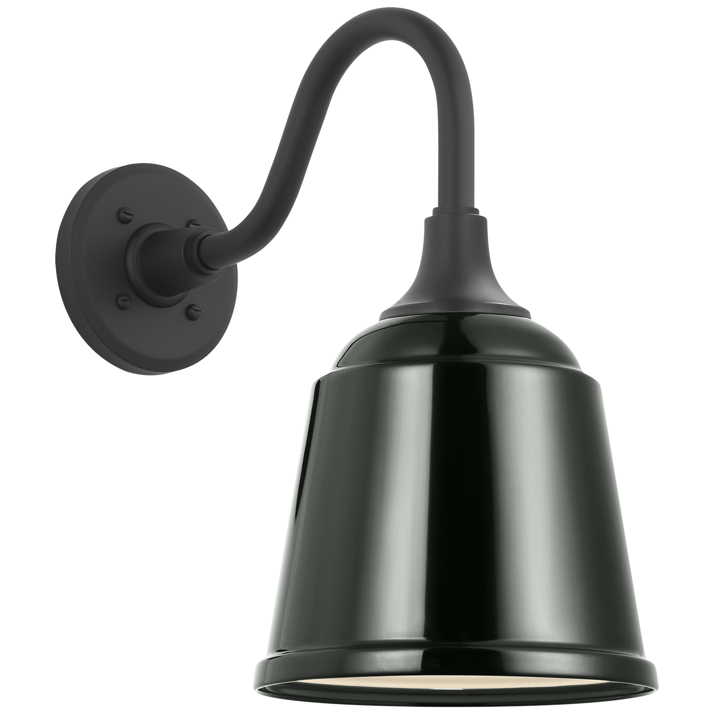 Academy 11" Flynn Barn Light | Matte Black | 8 | 8" Green Rockhouse Shade