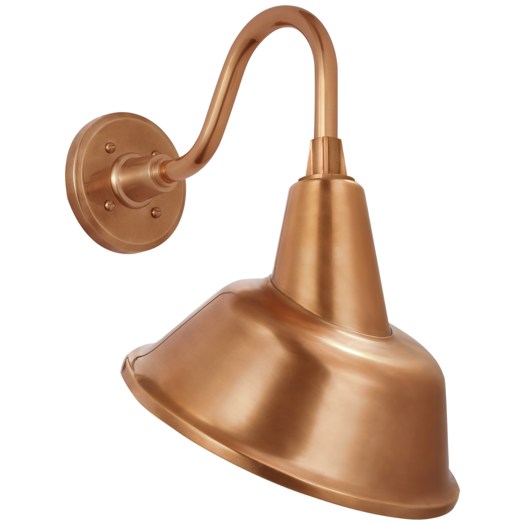 Academy 11" Flynn Barn Light | Soft Copper | 12.5 | 12.5" Soft Copper Tilted Bowers Shade