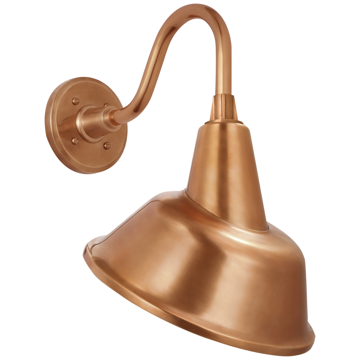 Academy 11" Flynn Barn Light | Soft Copper | 12.5 | 12.5" Soft Copper Tilted Bowers Shade