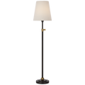 Bryant 27" Adjustable Cordless Table Lamp | Bronze and Hand-Rubbed Antique Brass | Linen Shade