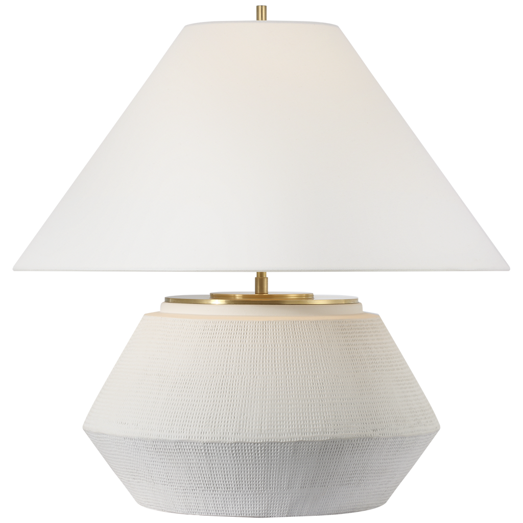Aten 23" Table Lamp | Plaster White | Linen Shade