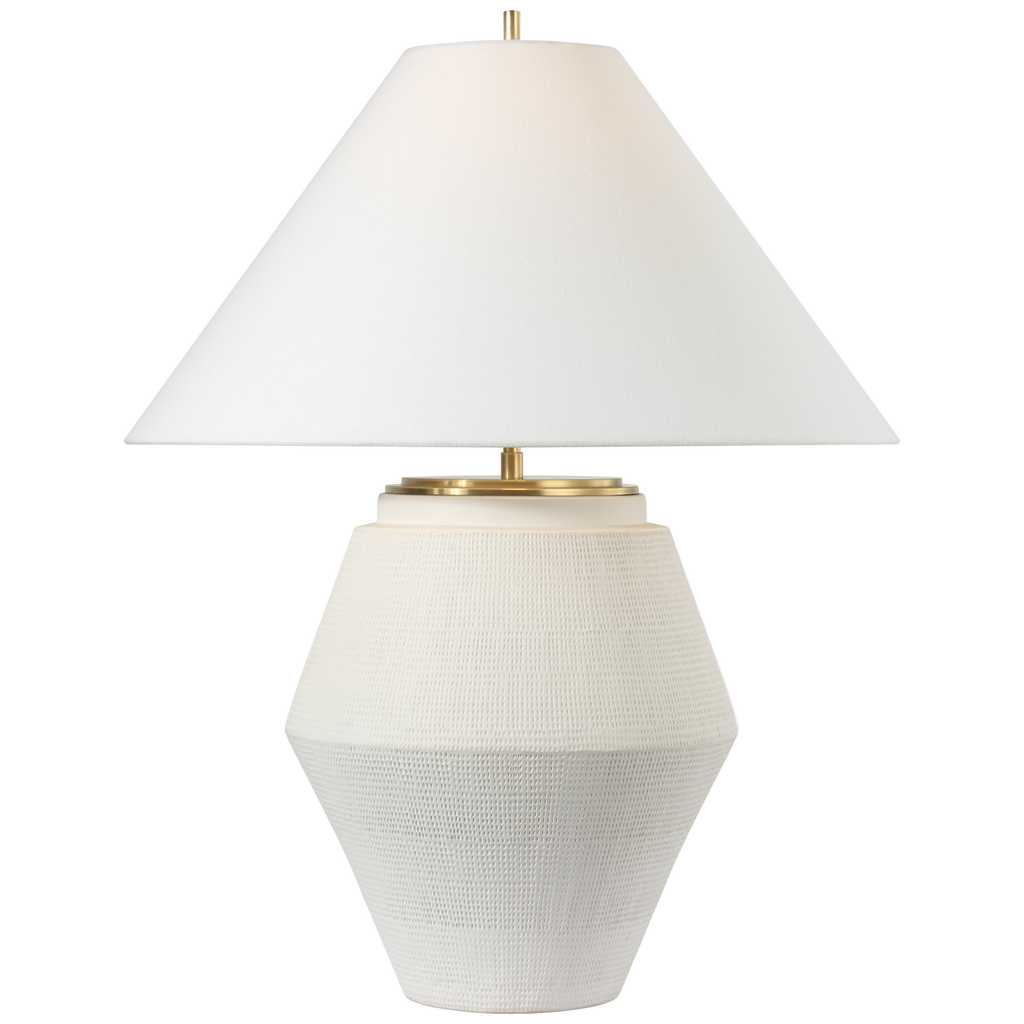 Aten 28" Table Lamp | Plaster White | Linen Shade