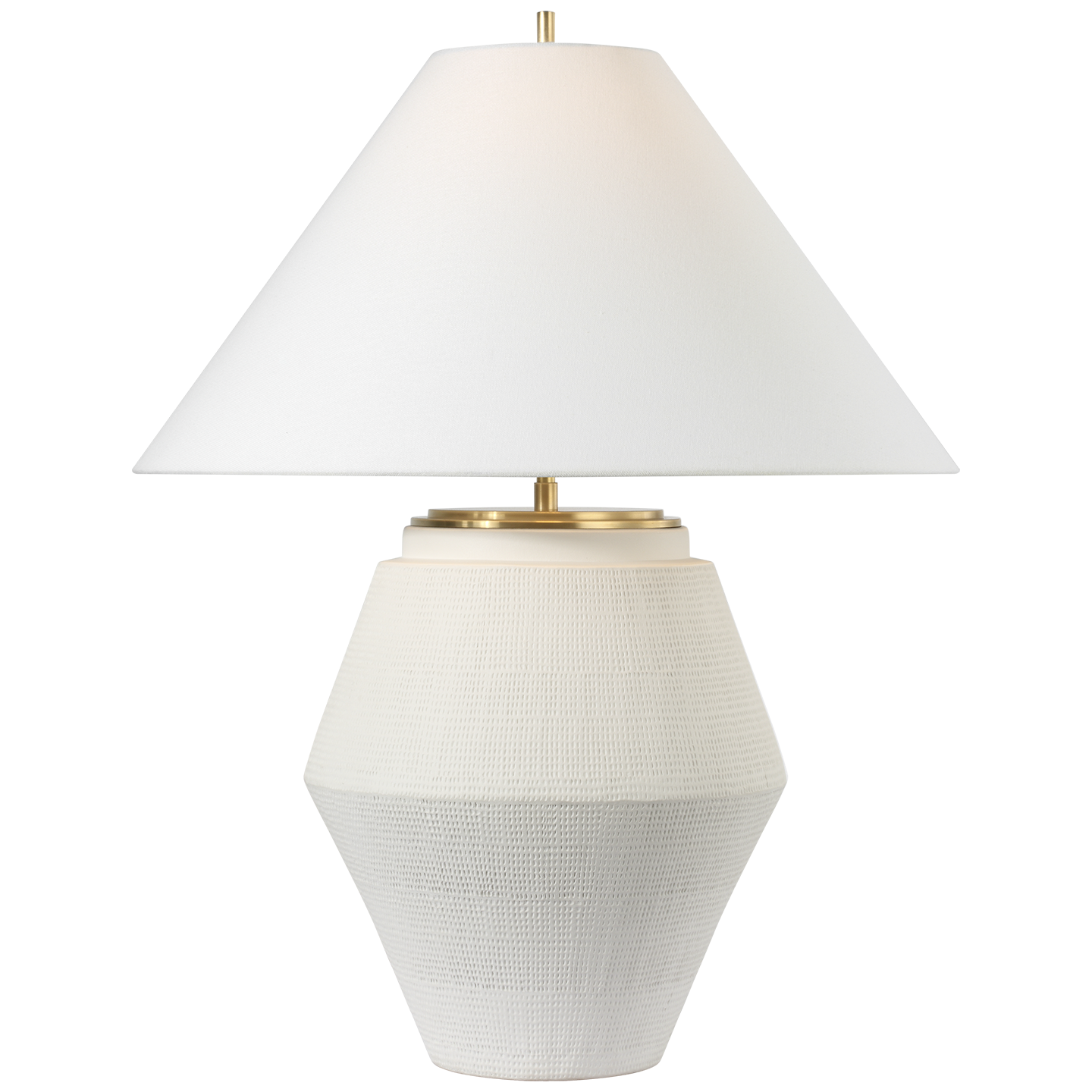 Aten 28" Table Lamp | Plaster White | Linen Shade