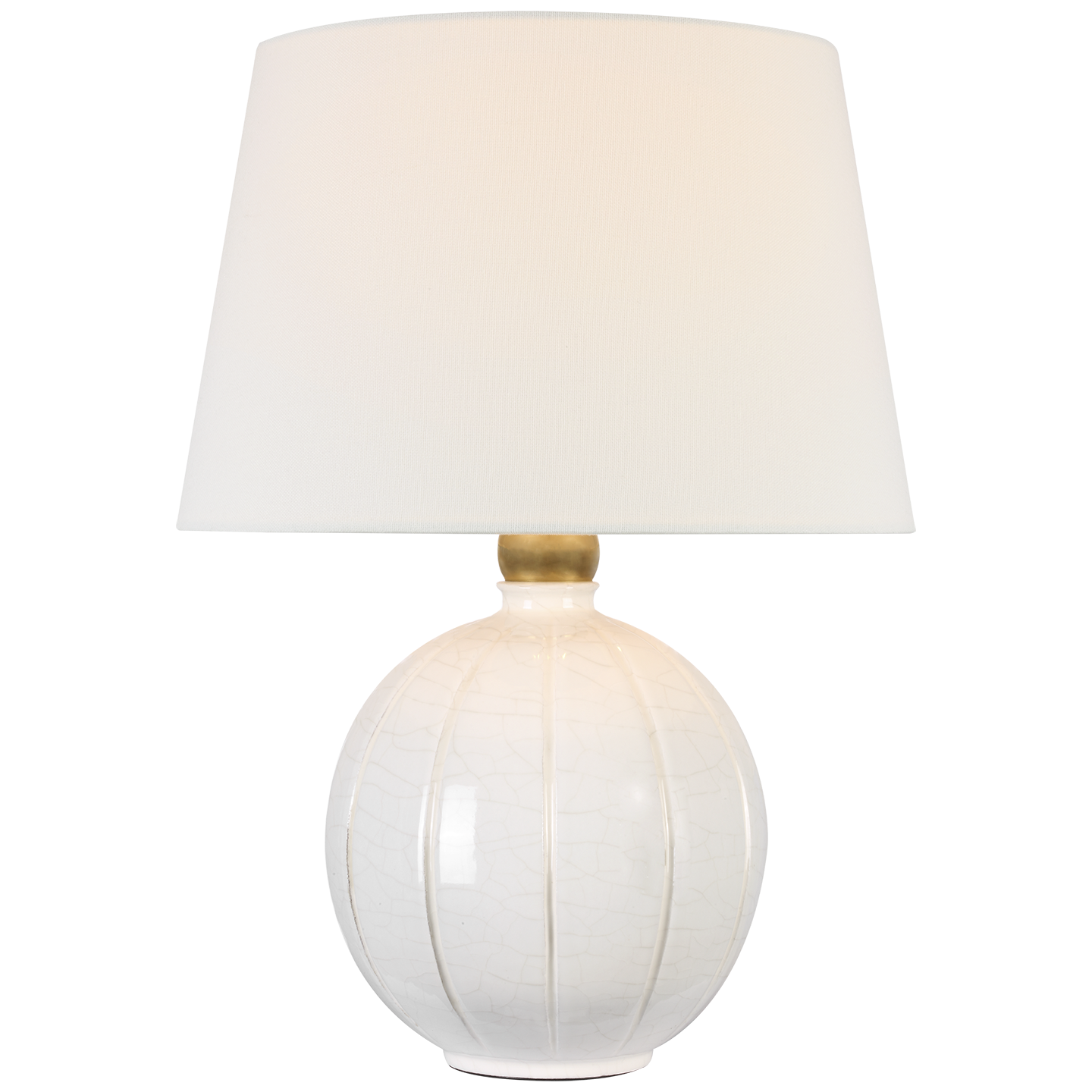 Ponteil 17" Table Lamp | Crackled Ivory | Linen Shade