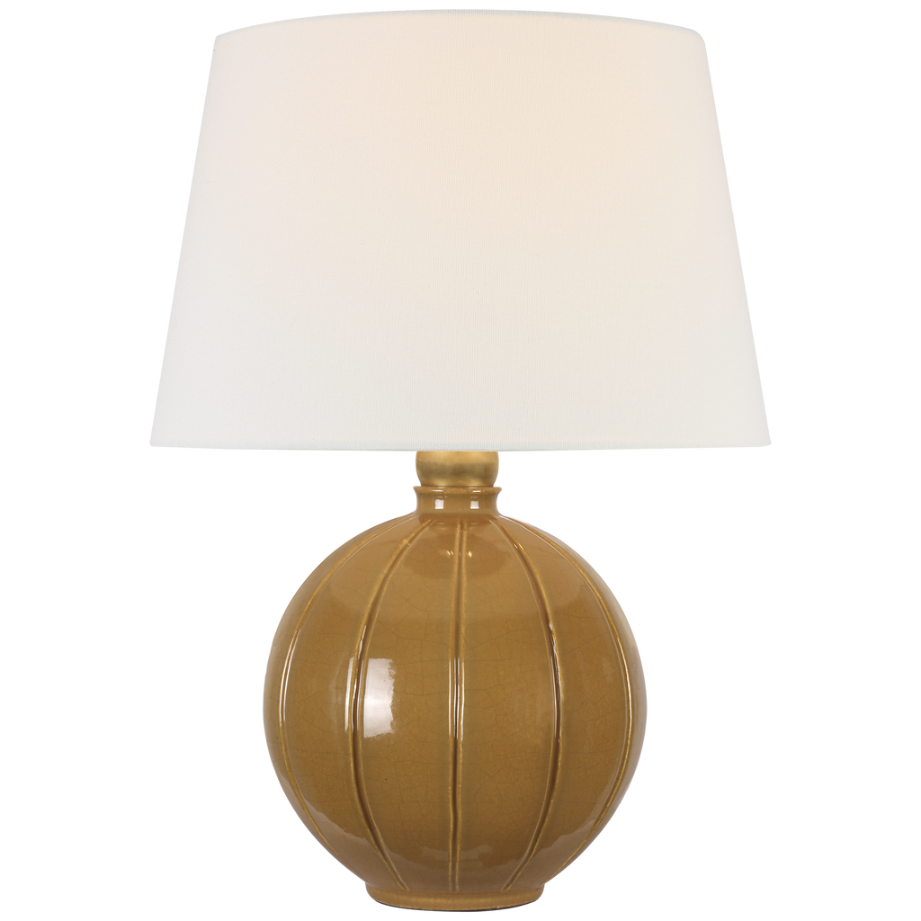 Ponteil 17" Table Lamp | Crackled Sienna | Linen Shade
