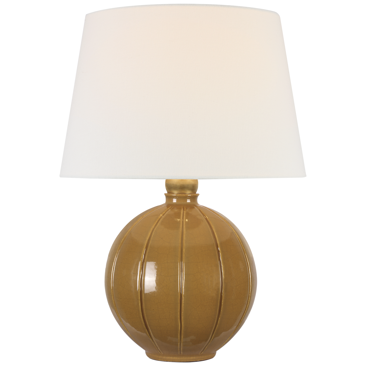Ponteil 17" Table Lamp | Crackled Sienna | Linen Shade