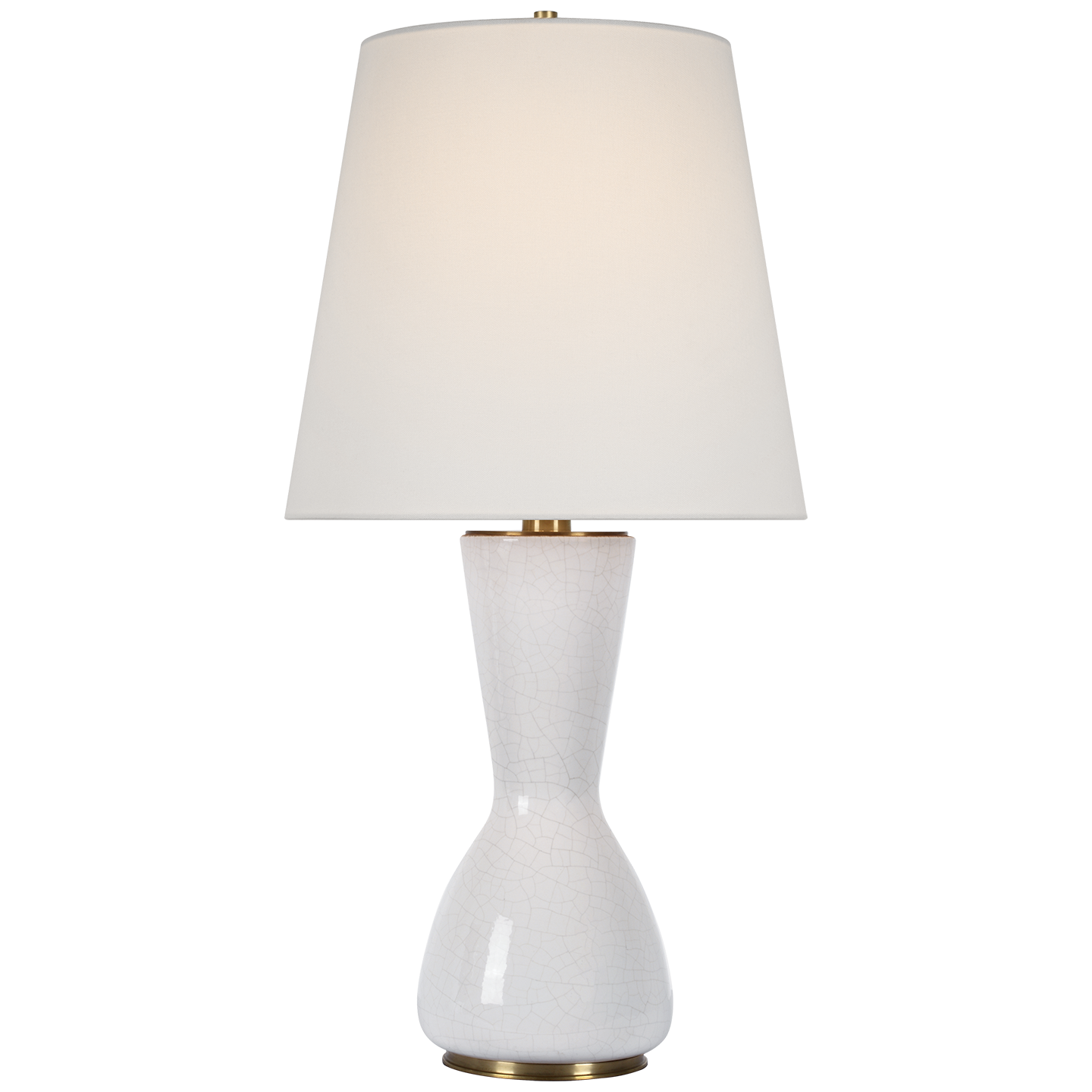 Jess 29" Table Lamp | Crackled Ivory | Linen Shade