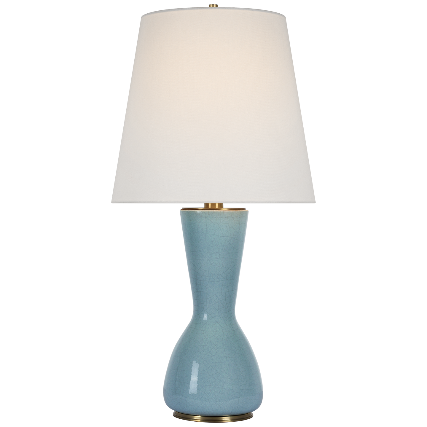 Jess 29" Table Lamp | Crackled Robin | Linen Shade