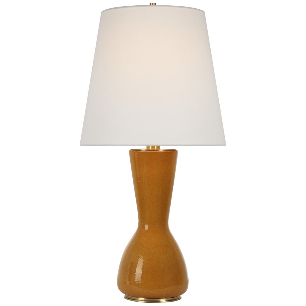 Jess 29" Table Lamp | Crackled Sienna | Linen Shade