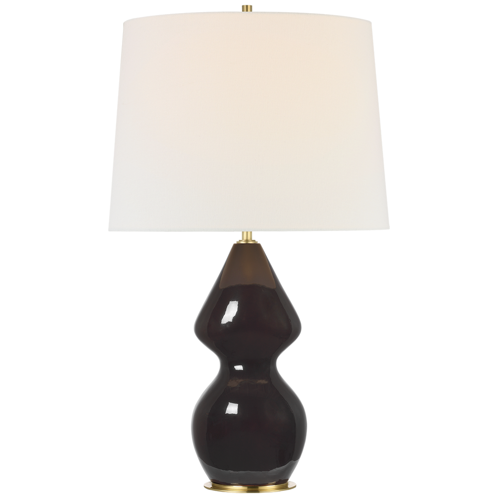 Noppon 30" Table Lamp | Black Caviar | Linen Shade