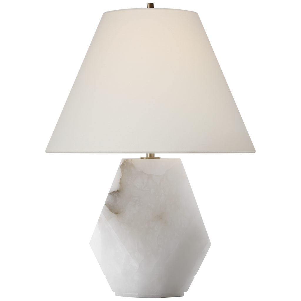 Anthenee 25" Table Lamp | Alabaster | Linen Shade
