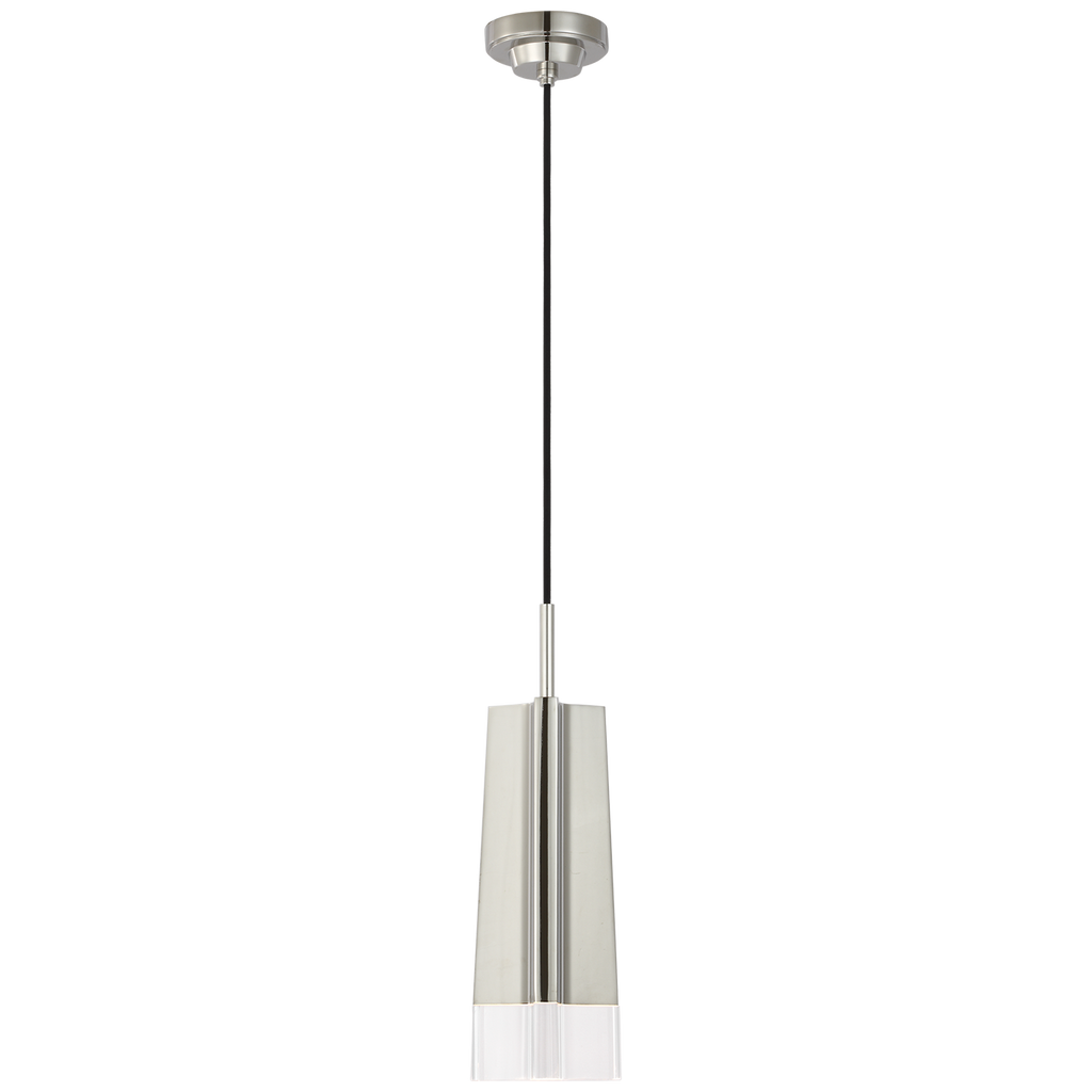 Matcha Single Light Pendant | Polished Nickel | Clear Glass