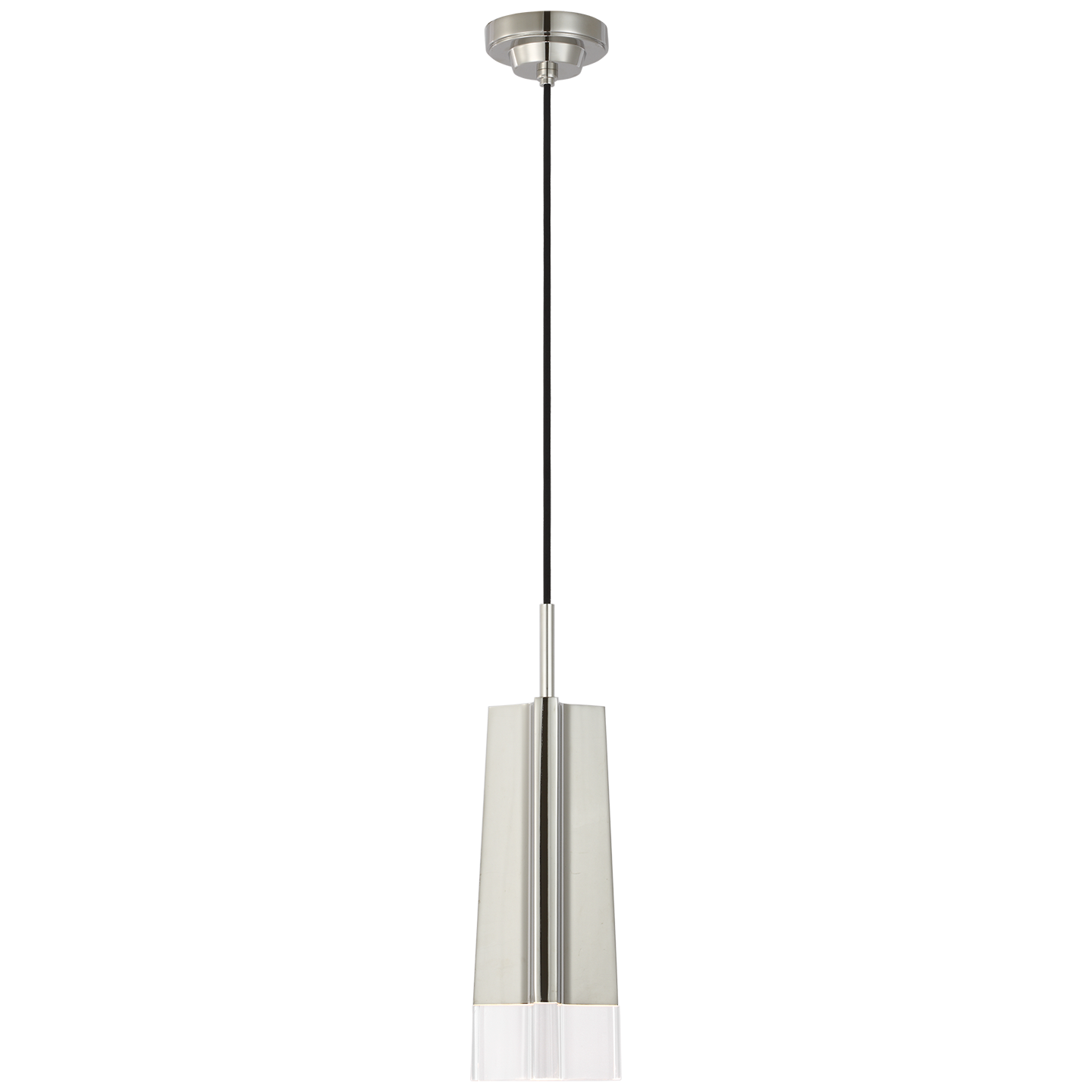 Matcha Single Light Pendant | Polished Nickel | Clear Glass