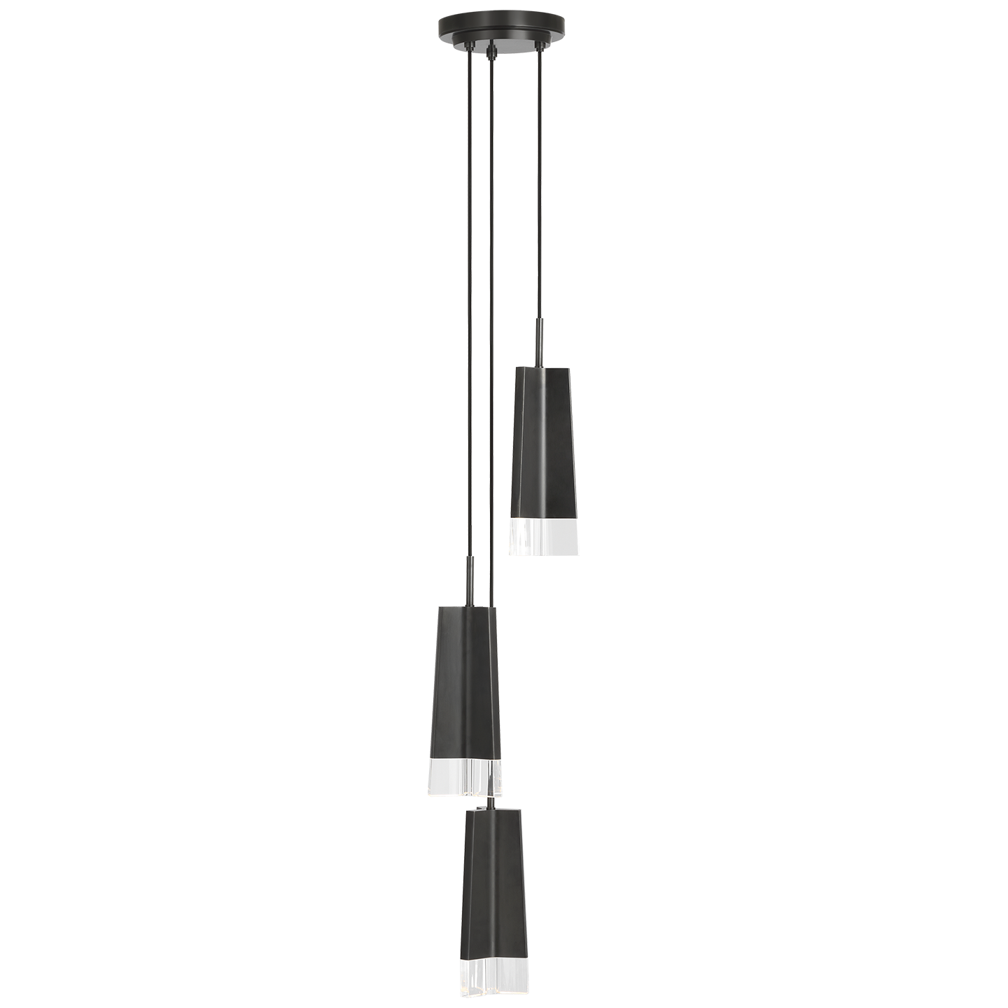 Matcha 3 Light Pendant | Bronze | Clear Glass