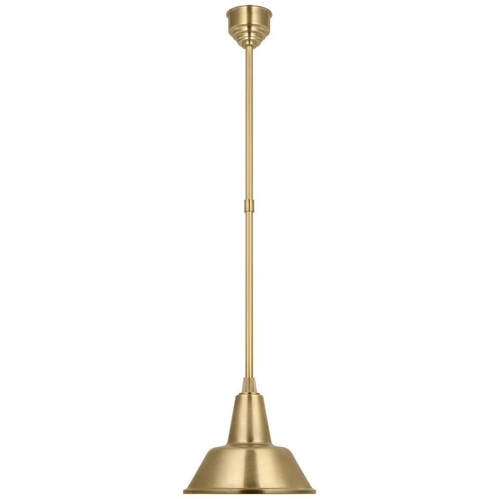 Academy Pendant | Hand-Rubbed Antique Brass | 12.5" Bowers Shade