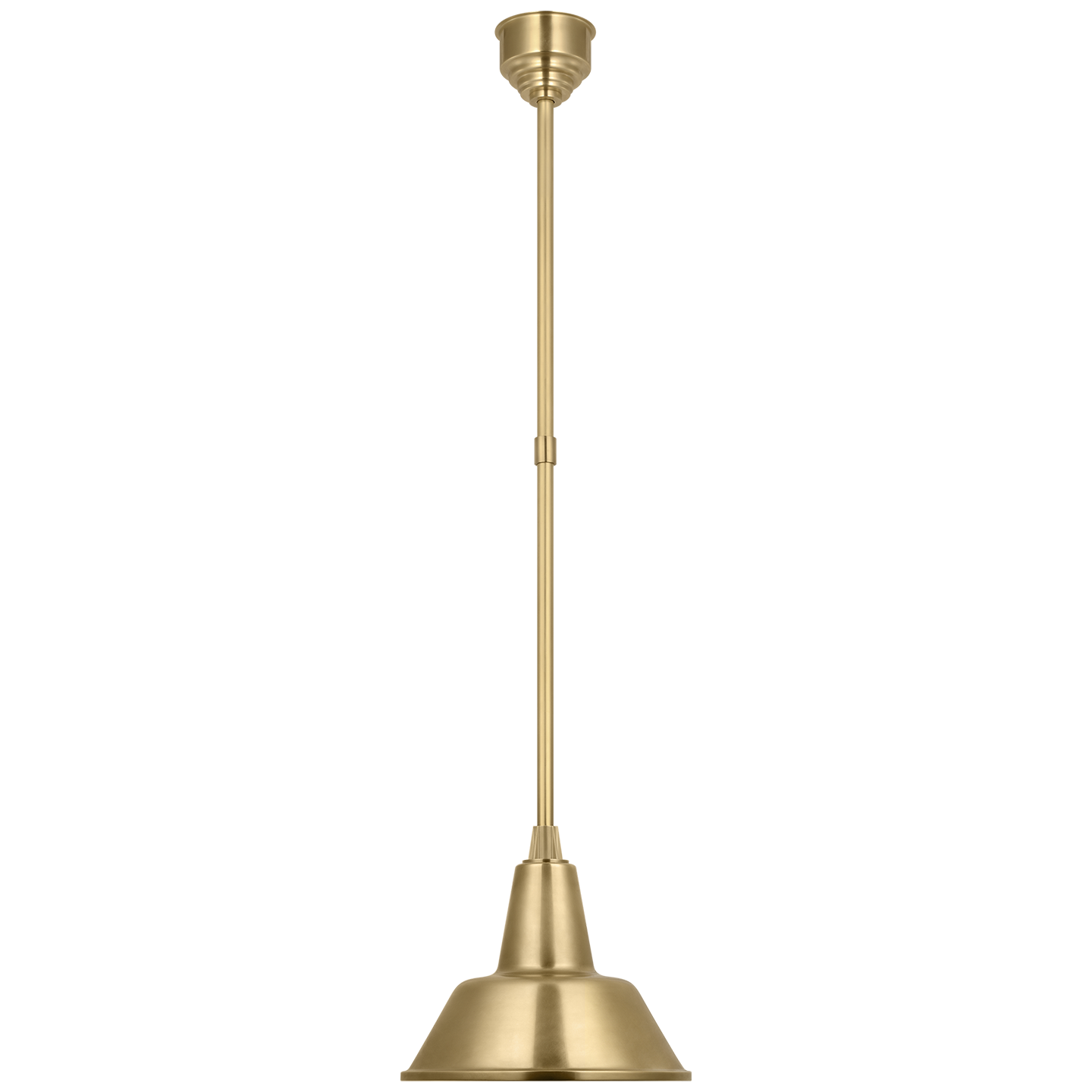 Academy Pendant | Hand-Rubbed Antique Brass | 12.5" Bowers Shade