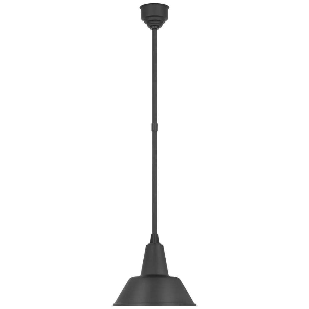 Academy Pendant | Matte Black | 12.5" Bowers Shade