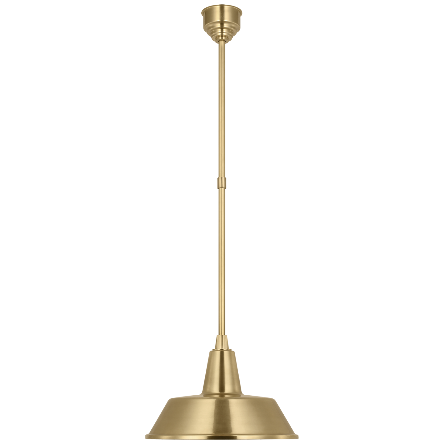 Academy Pendant | Hand-Rubbed Antique Brass | 16" Bowers Shade