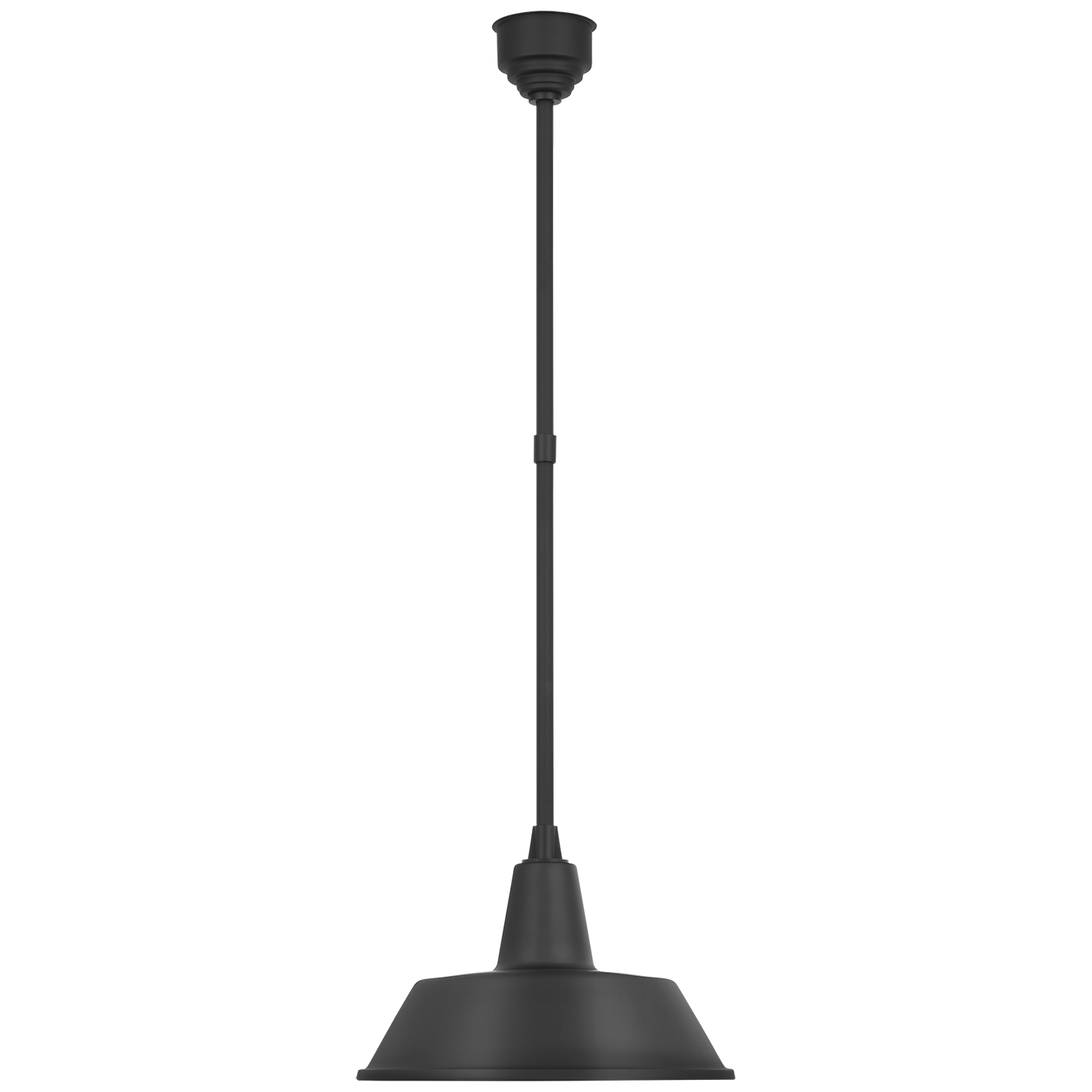 Academy Pendant | Matte Black | 16" Bowers Shade