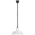 Academy Pendant | Matte Black | 16" White Bowers Shade