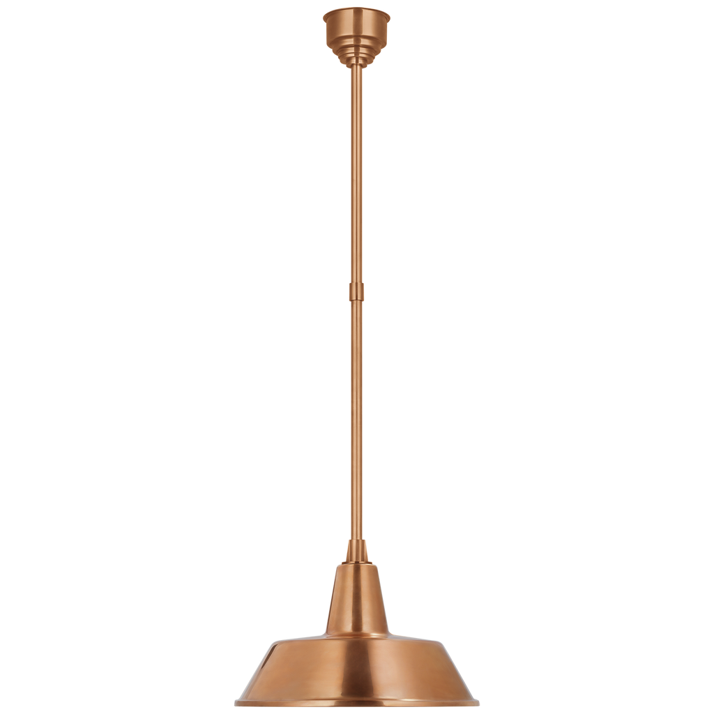 Academy Pendant | Soft Copper | 16" Bowers Shade