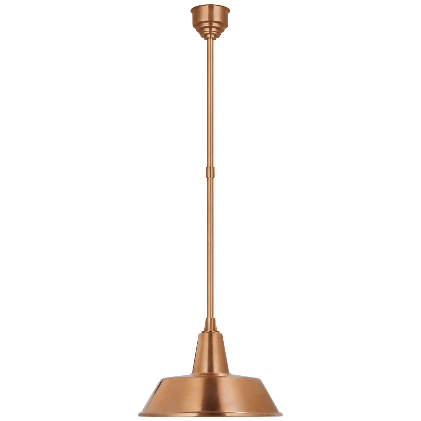 Academy Pendant | Soft Copper | 16" Bowers Shade