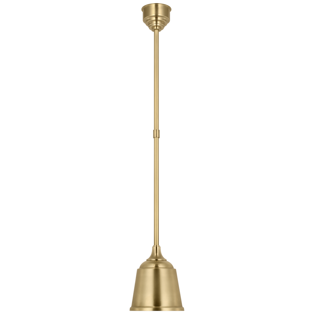 Academy Pendant | Hand-Rubbed Antique Brass | 8" Rockhouse Shade