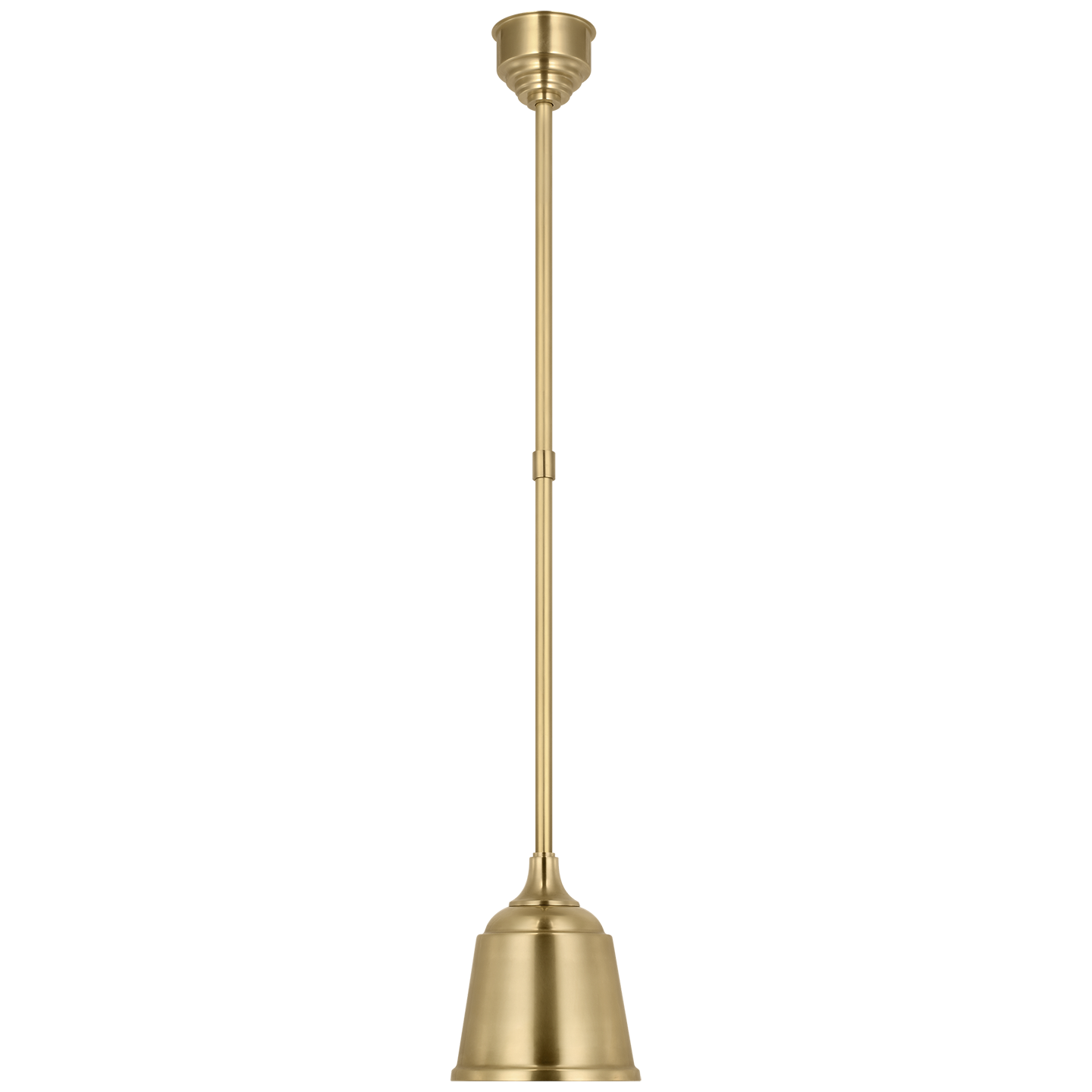 Academy Pendant | Hand-Rubbed Antique Brass | 8" Rockhouse Shade