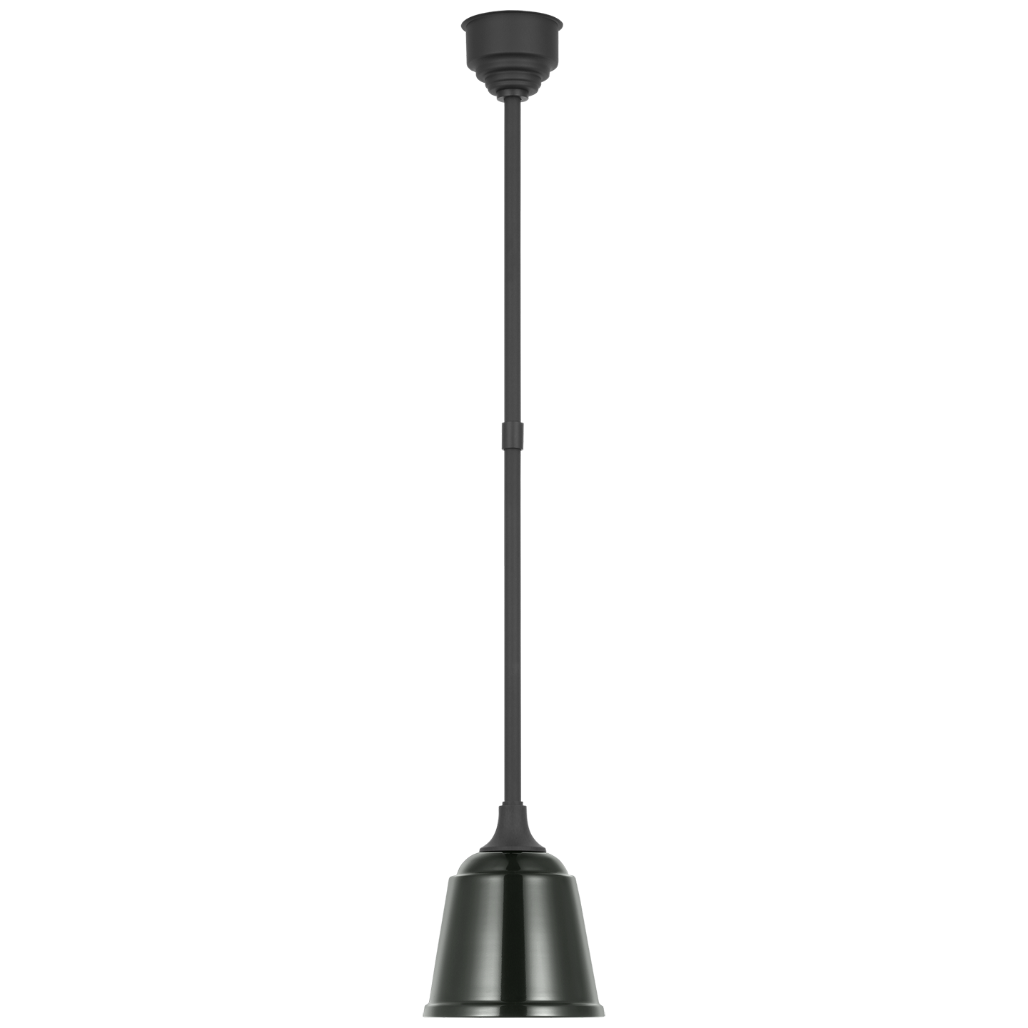 Academy Pendant | Matte Black | 8" Green Rockhouse Shade