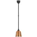 Academy Pendant | Matte Black | 8" Soft Copper Rockhouse Shade