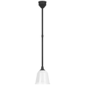 Academy Pendant | Matte Black | 8" White Rockhouse Shade