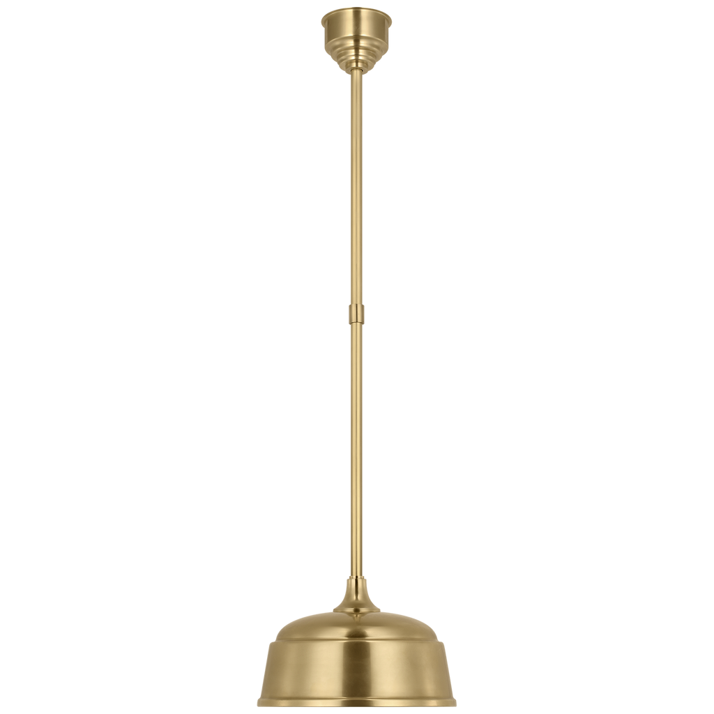 Academy Pendant | Hand-Rubbed Antique Brass | 12.5" Rockhouse Shade