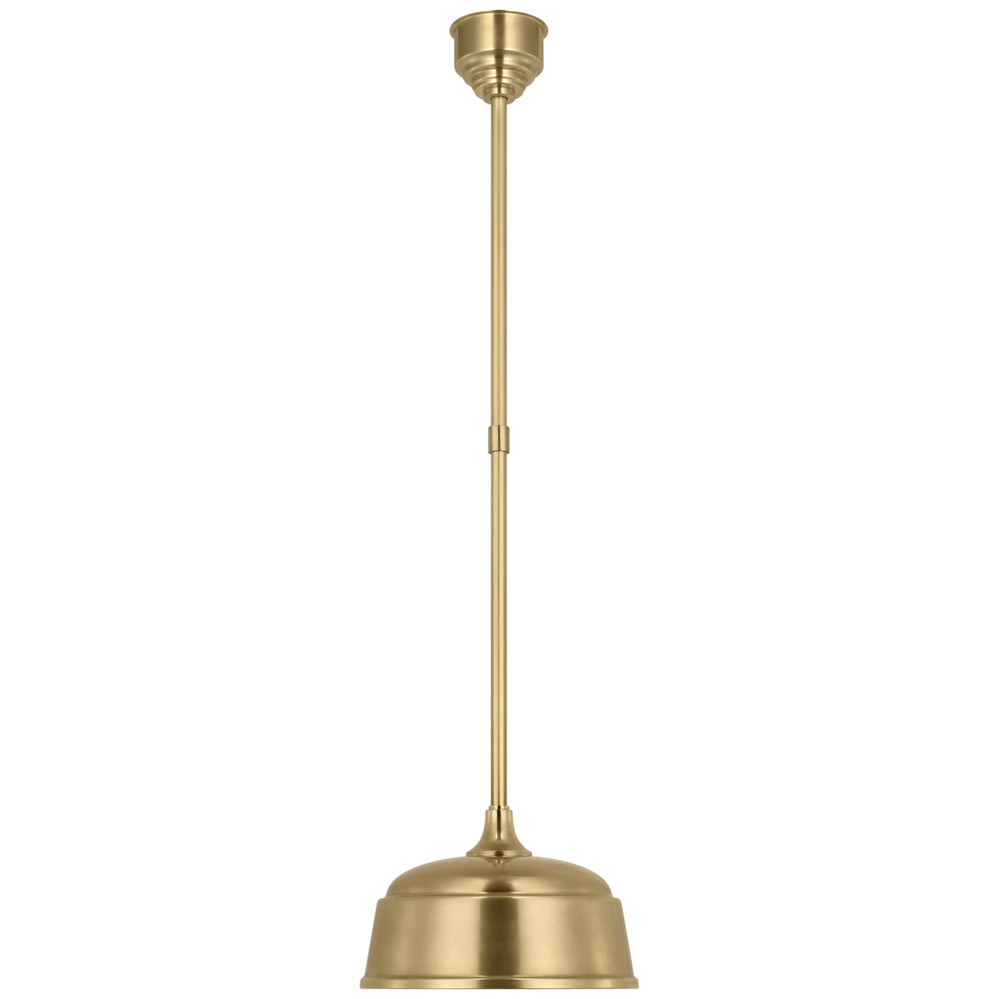 Academy Pendant | Hand-Rubbed Antique Brass | 12.5" Rockhouse Shade